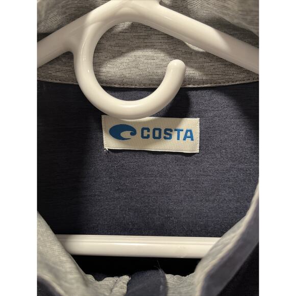 Men's Costa Long Sleeve 1/2 Zip Size Small Navy - Picture 3 of 6